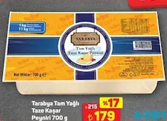 TARABYA TAM YAĞLI TAZE KAŞAR PEYNİRİ 700 G